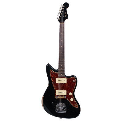 Fender Custom Shop 1963 Jazzmaster Relic Matching Headstock Aged Black Elektro Gitar